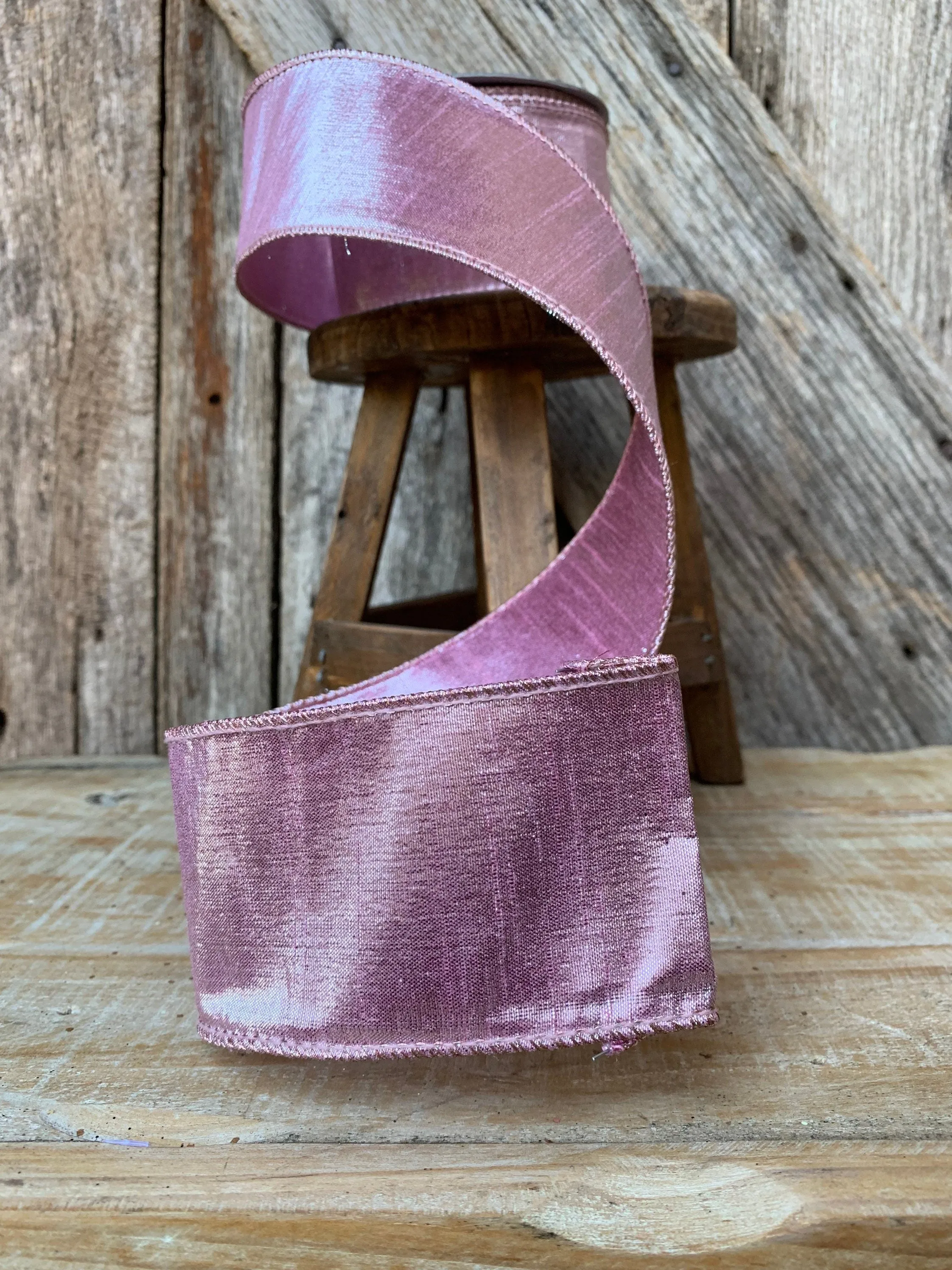 2.5 Light Pink luster ribbon, farrisilk color accent ribbon