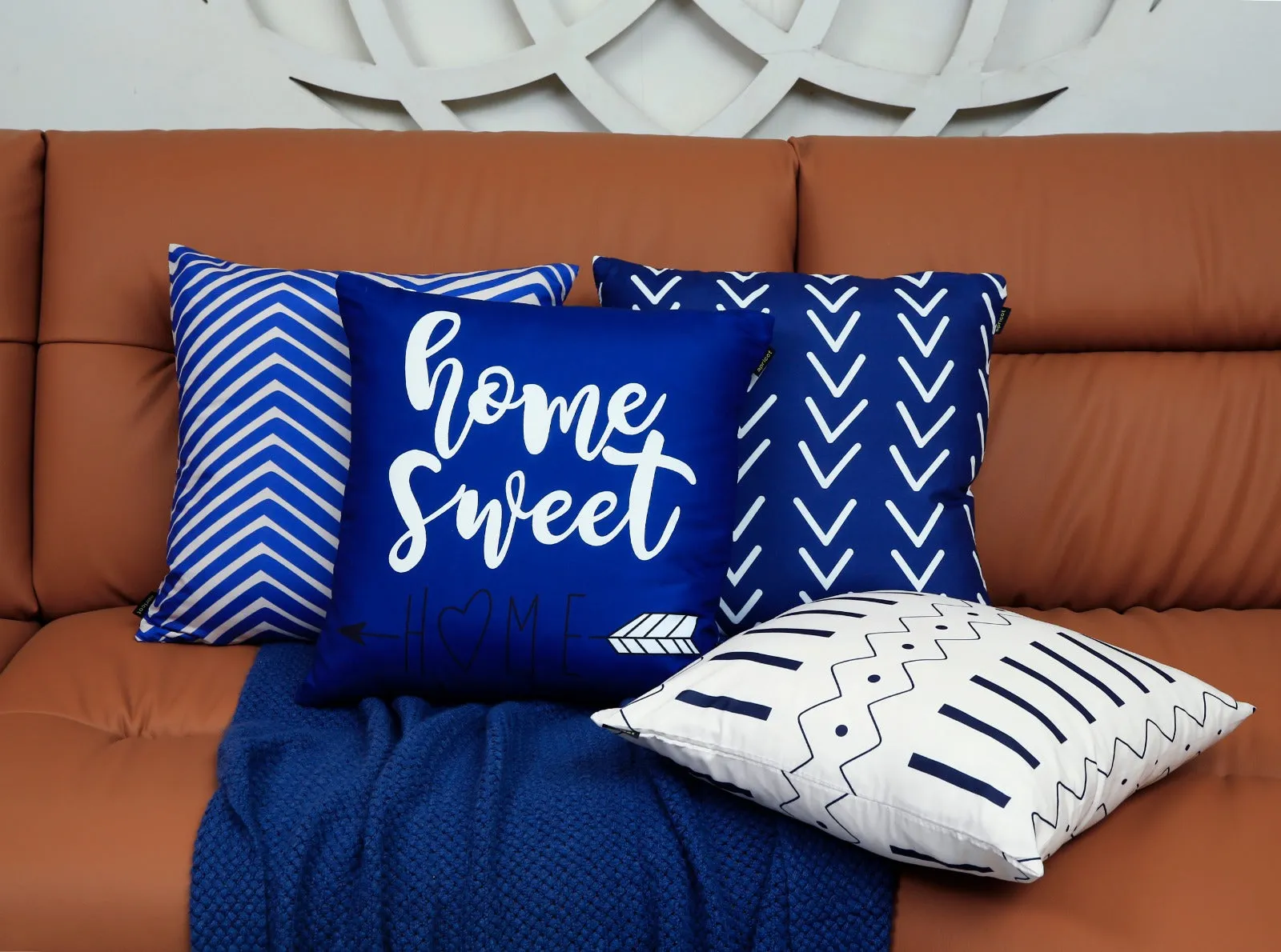 4 PCs Digital Printed Cotton Cushions-SWEET HOME