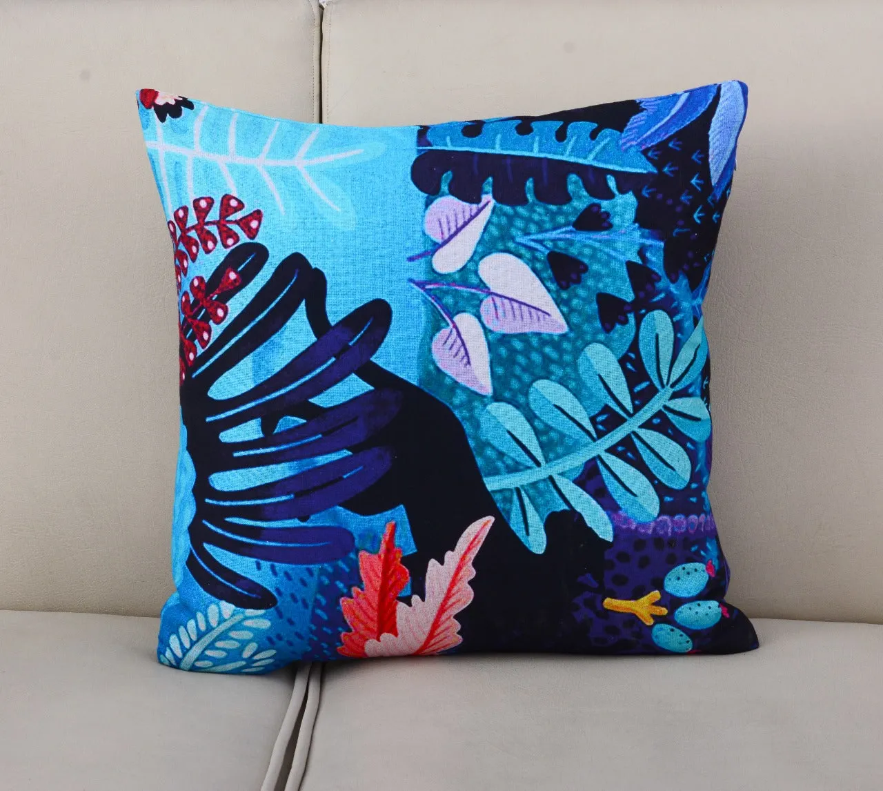6 PCs Leopards Digital Printed Duck Cushions