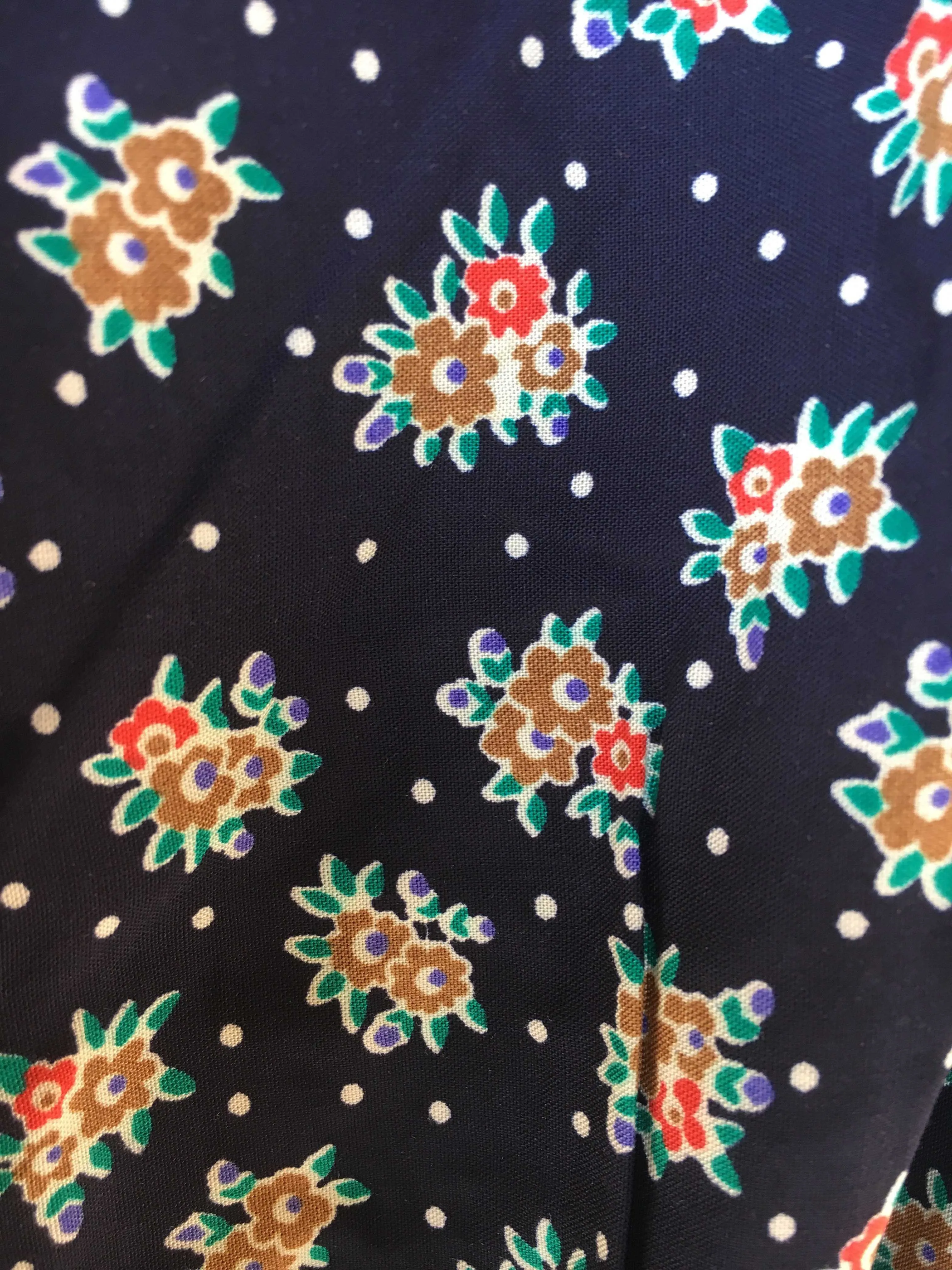 Always There For Me Navy Blue Floral Print Maxi