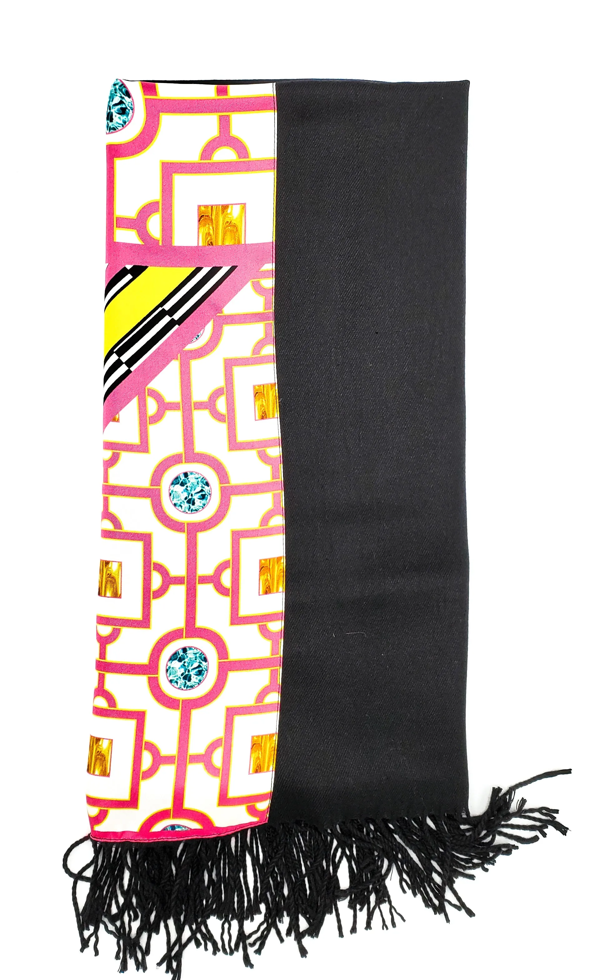 Ananas Yellow Long Cashmere Backed Stole
