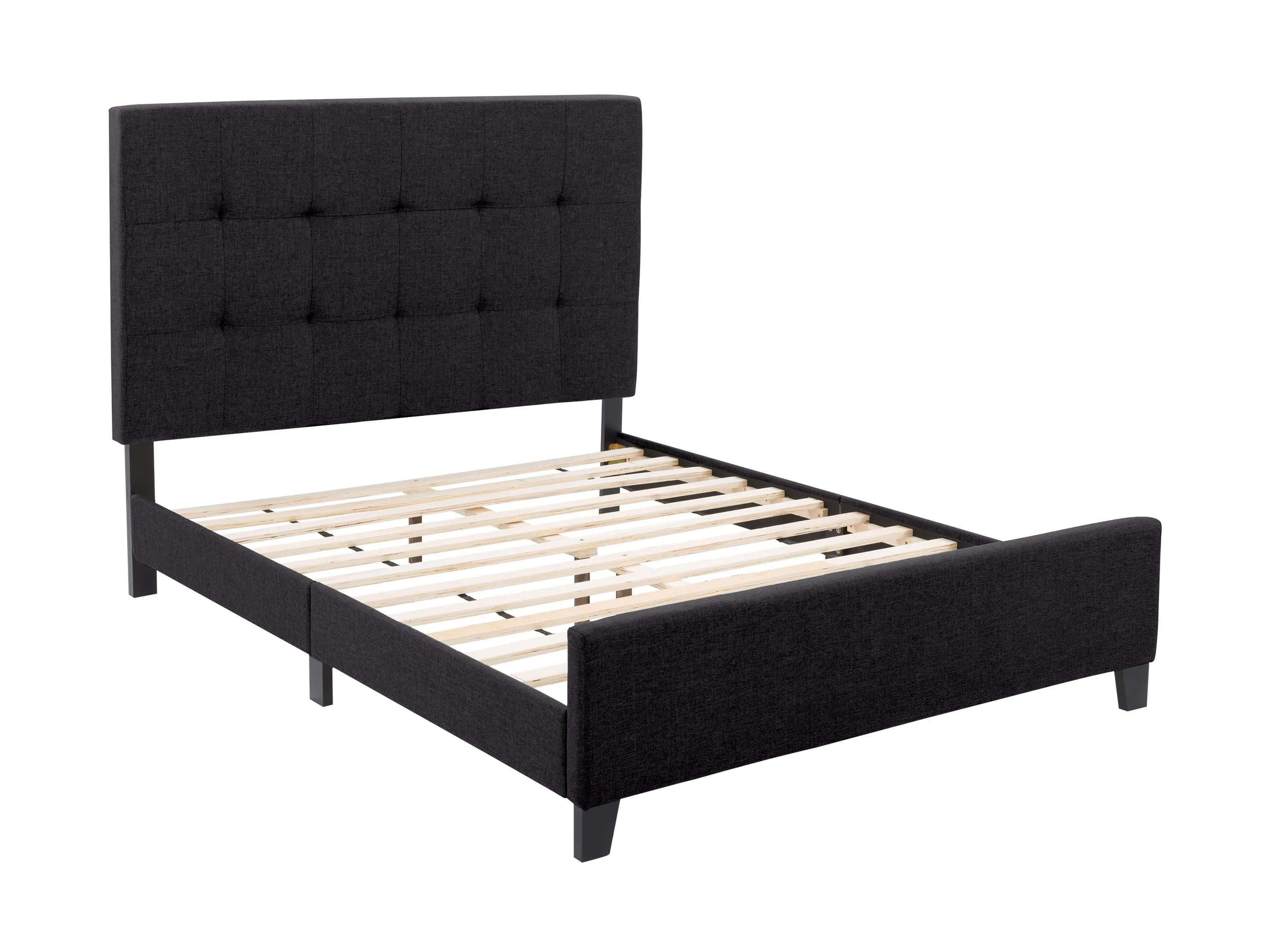 Black Double/Full Panel Bed
