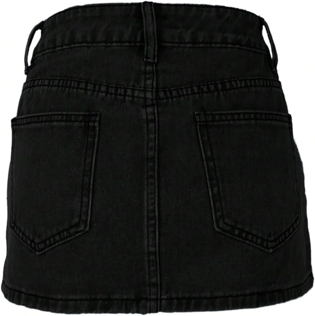 Cargo Skirts for Women Denim Casual Cute Y2K Low Waisted Jean Skort Western Vintage Cowgirl Mini Skirts with Pockets