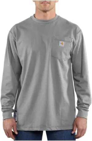 Carhartt Men's 100235 Flame-Resistant Force Long Sleeve Cotton T-Shirt