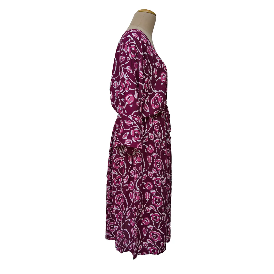 Cherry Batik Viscose Maxi Dress UK Size 18-32 M92