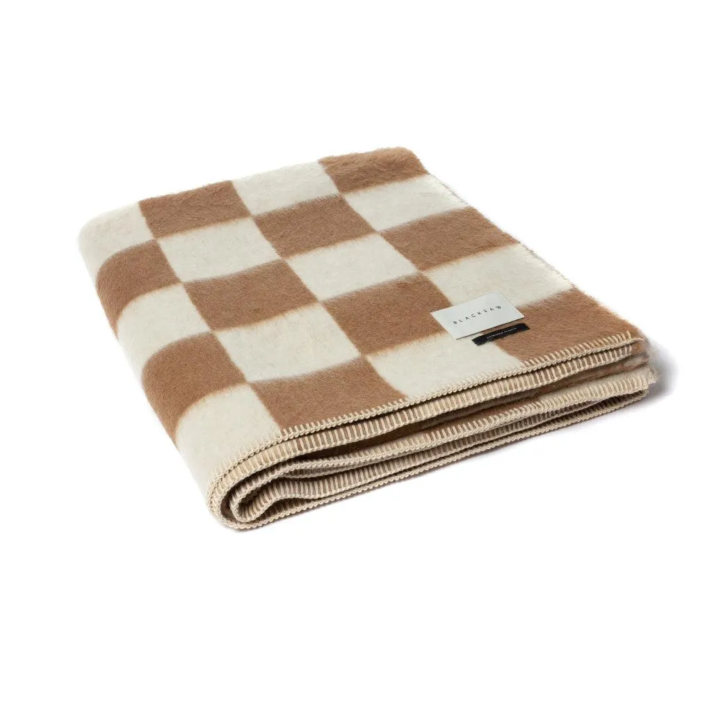 Crosby Zero Dye Heirloom Blanket - Tobacco/Ivory