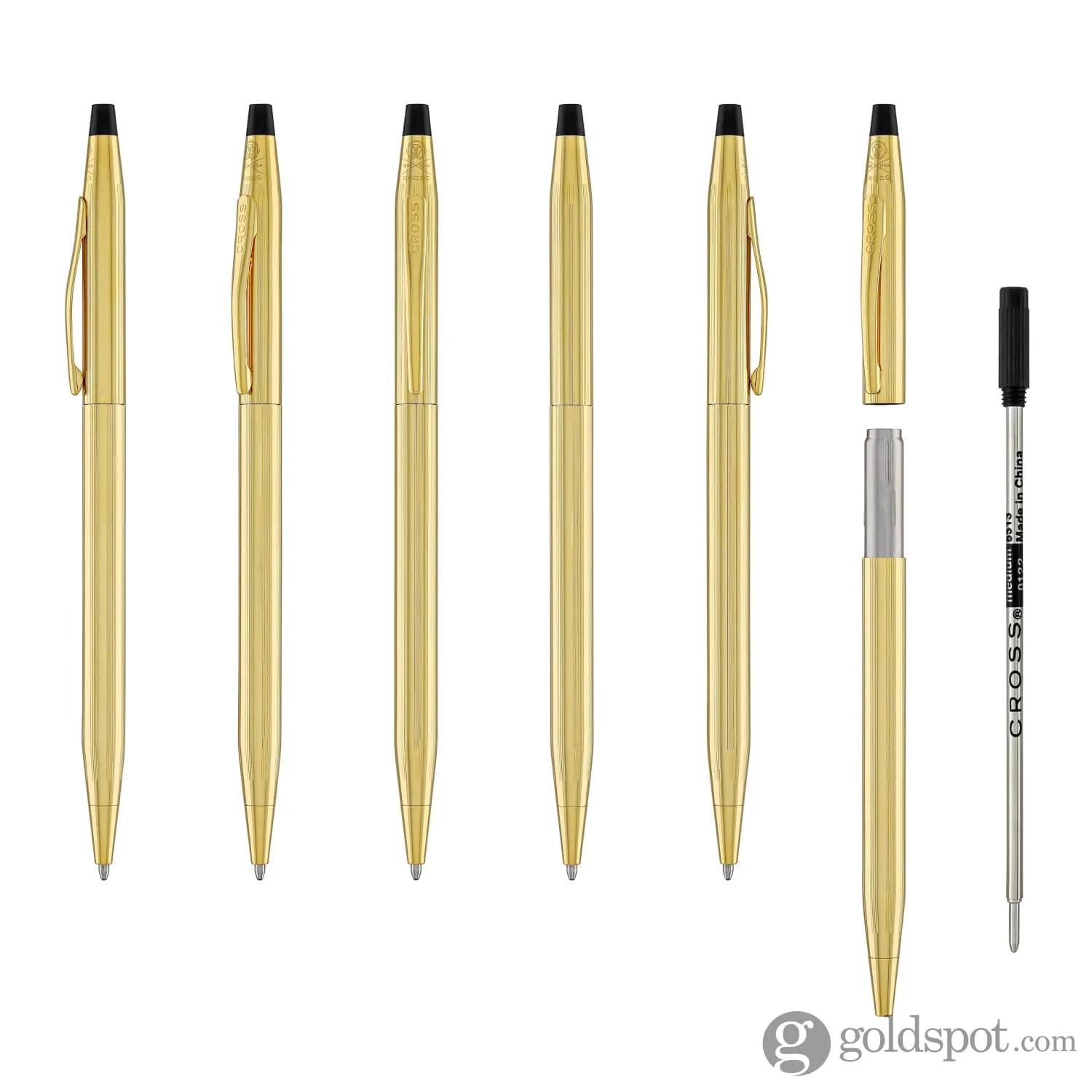 Cross Classic Century Ballpoint Pen & 0.7mm Mechanical Pencil Set in 23K Gold Plated