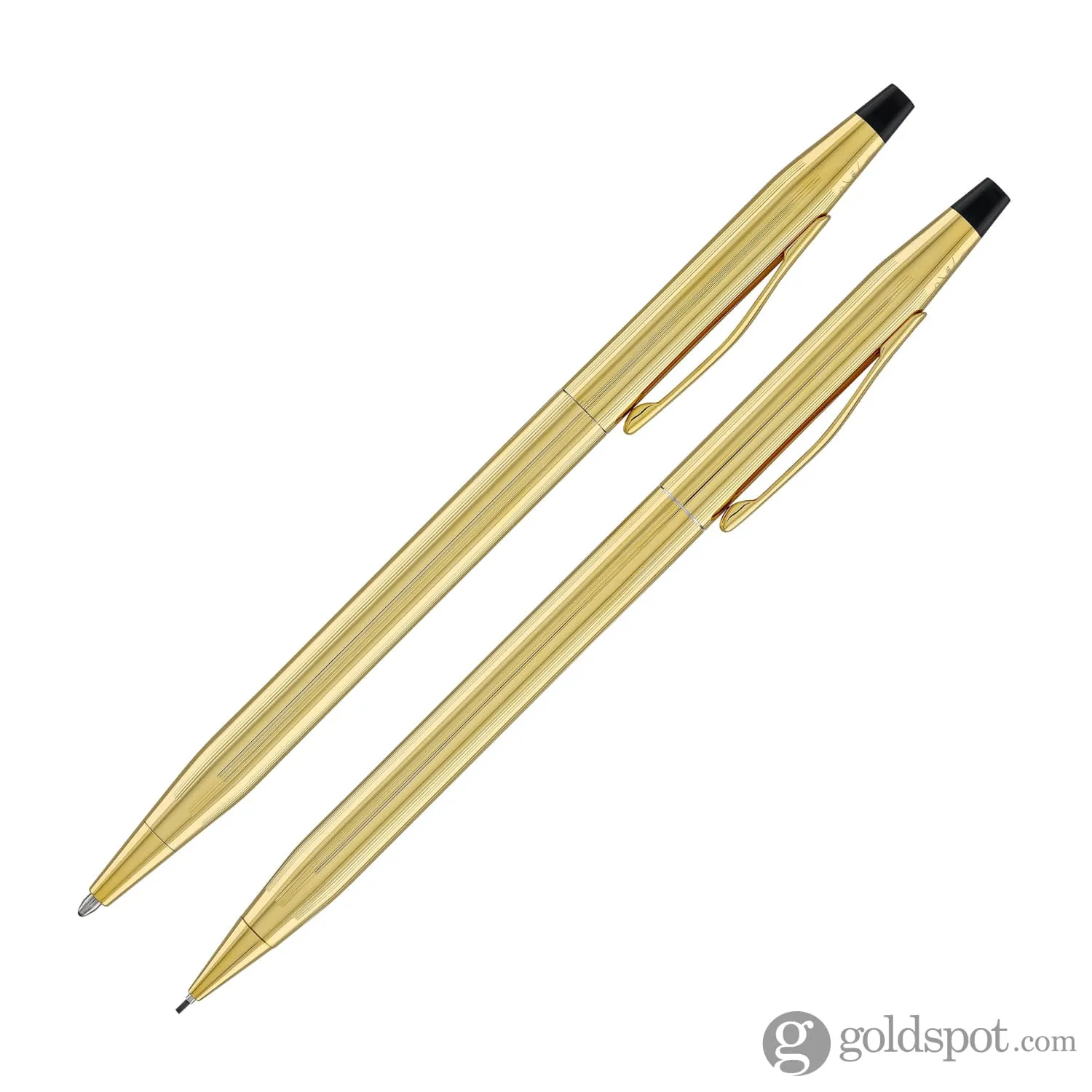 Cross Classic Century Ballpoint Pen & 0.7mm Mechanical Pencil Set in 23K Gold Plated