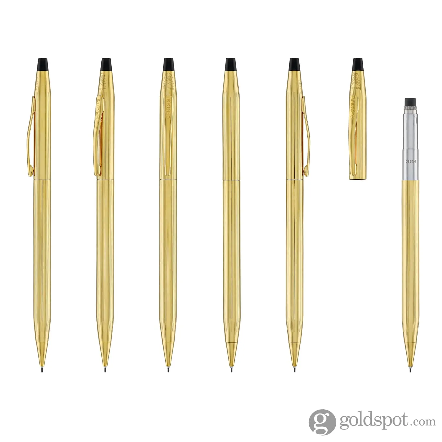 Cross Classic Century Ballpoint Pen & 0.7mm Mechanical Pencil Set in 23K Gold Plated