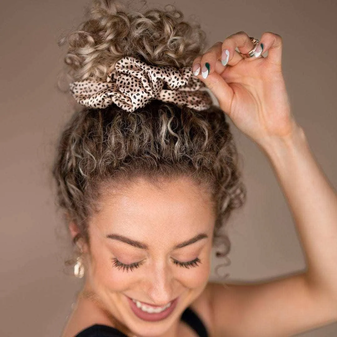 Curlfriend Collective Leopard Lover 100% Mulberry Silk Scrunchie
