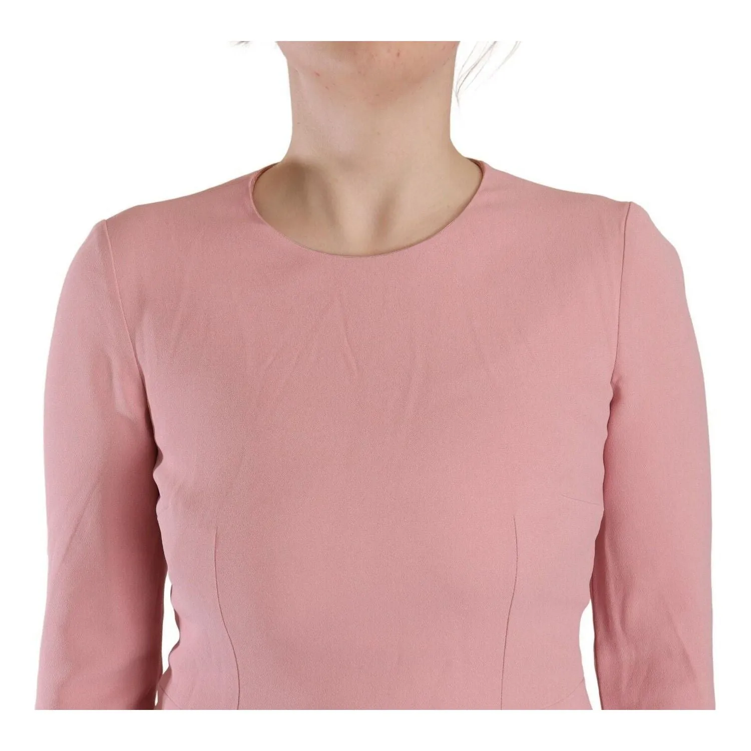 Dolce & Gabbana Elegant Pink A-Line Knee Length Dress
