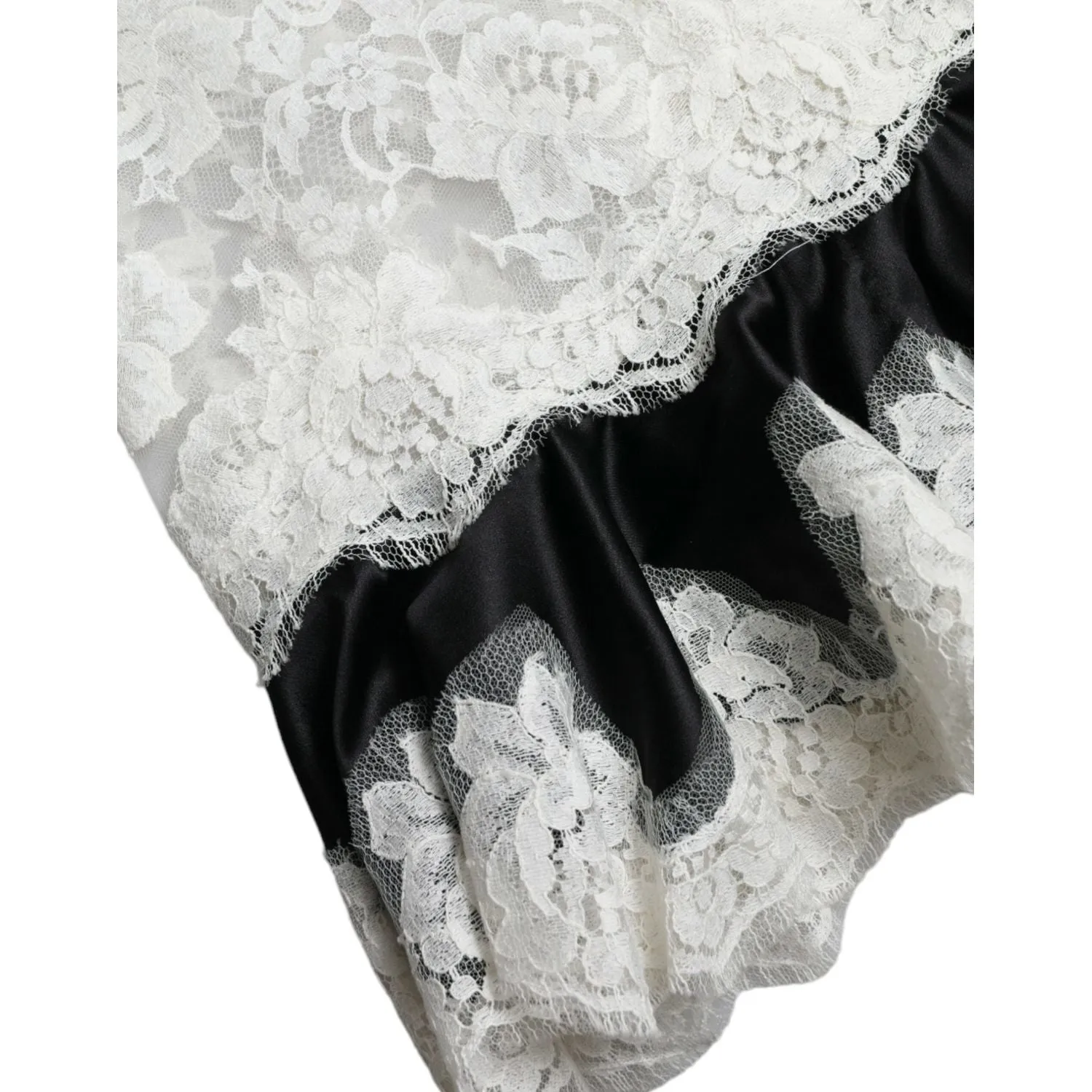 Dolce & Gabbana Elegant Silk Blend A-Line Lace Dress