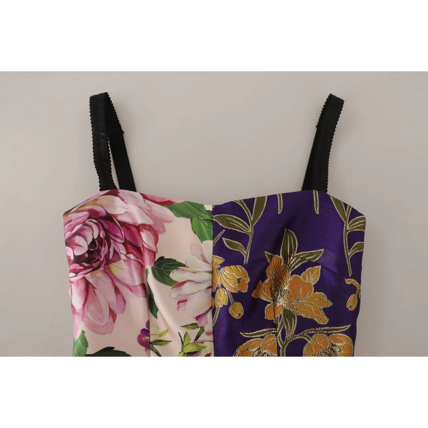 Dolce & Gabbana Patchwork Elegance Silk Blend Dress