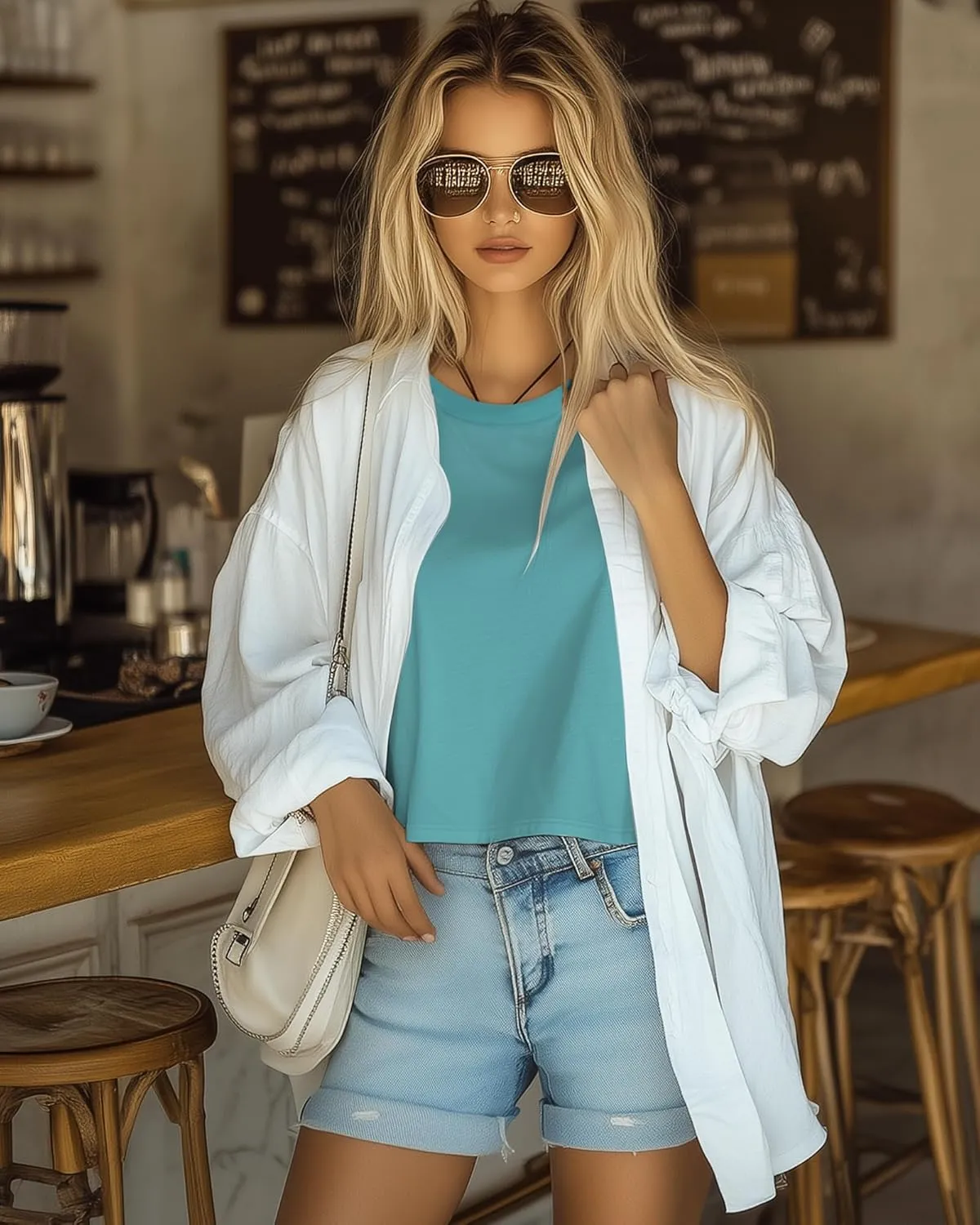 Ficerd 3 Pack Women Crop Tops Half Sleeve Cropped T Shirts Casual Crew Neck Drop Shoulder Loose Summer Solid Color