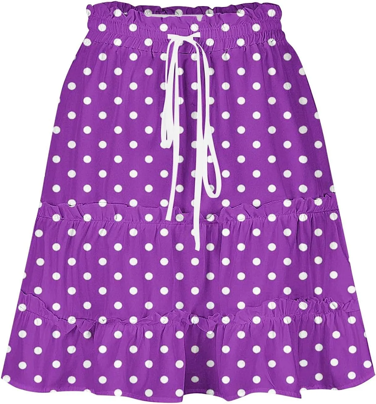 Flowy Printed Mini Skirts for Women Casual High Waisted Summer Boho Skirt Lightweight Adjustable Tie Knot Skorts