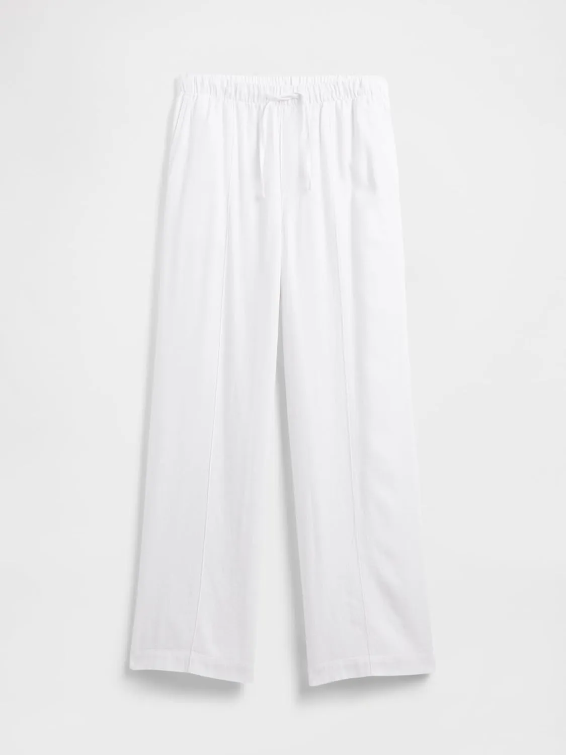 GAP Women's Wide Leg Linen Pull on Pant