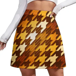 Houndstooth Short Skirt Athletic Skorts Womens Golf Skirts Pickleball Skort Breathable High Waist Workout Sport Skort