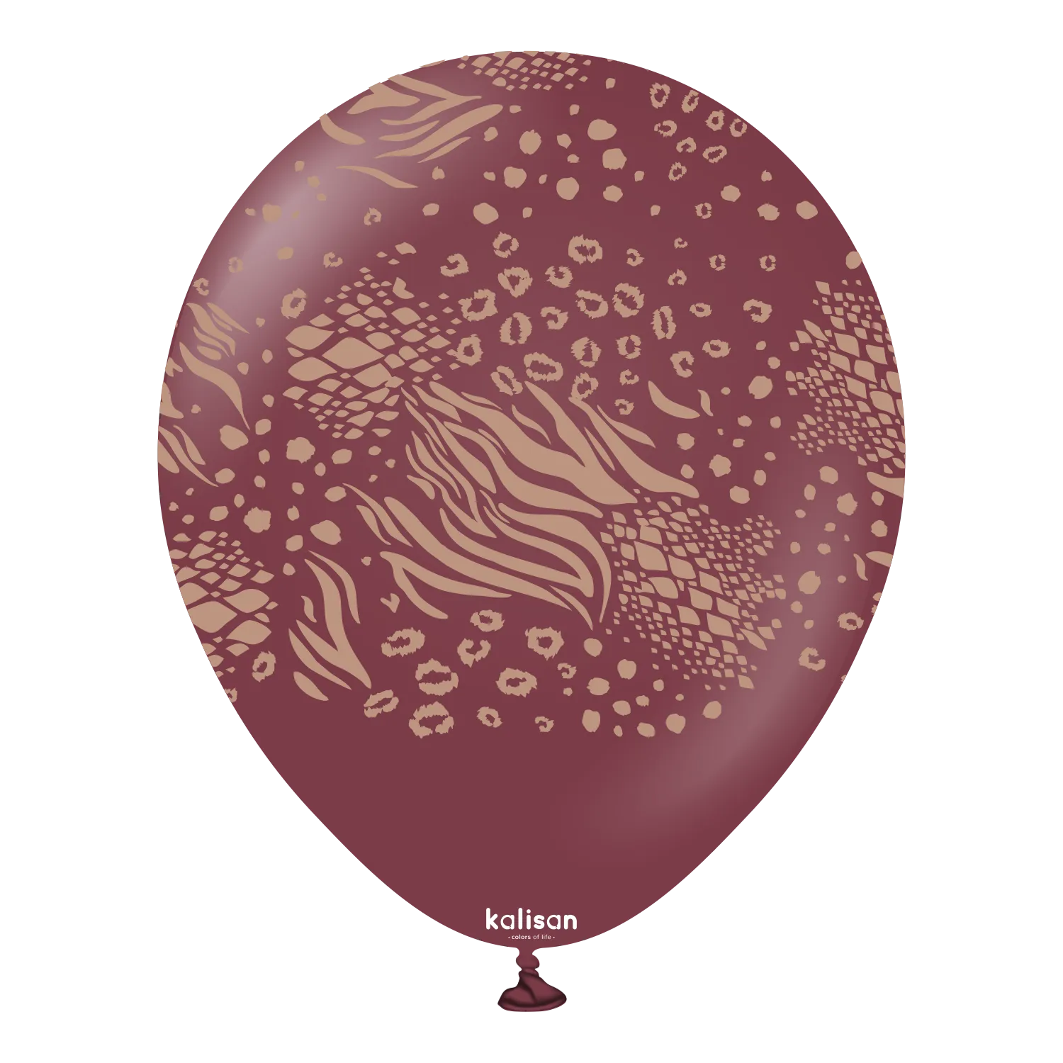 Kalisan 12" Mutant Printed Standard Burgundy  Latex Balloon, 25 pieces