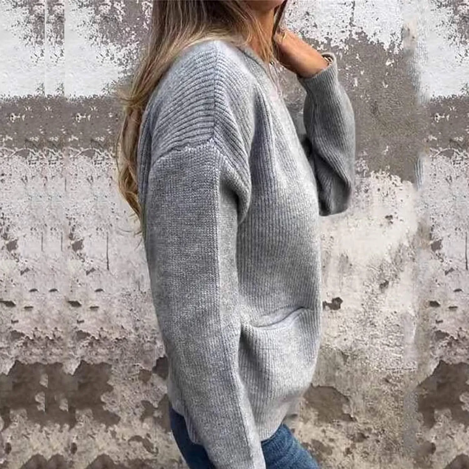 Knitted Coat,Women Knitted Crop Cardigan, Women's 2024 Fall Long Sleeve Crewneck Cropped Cardigan Sweaters