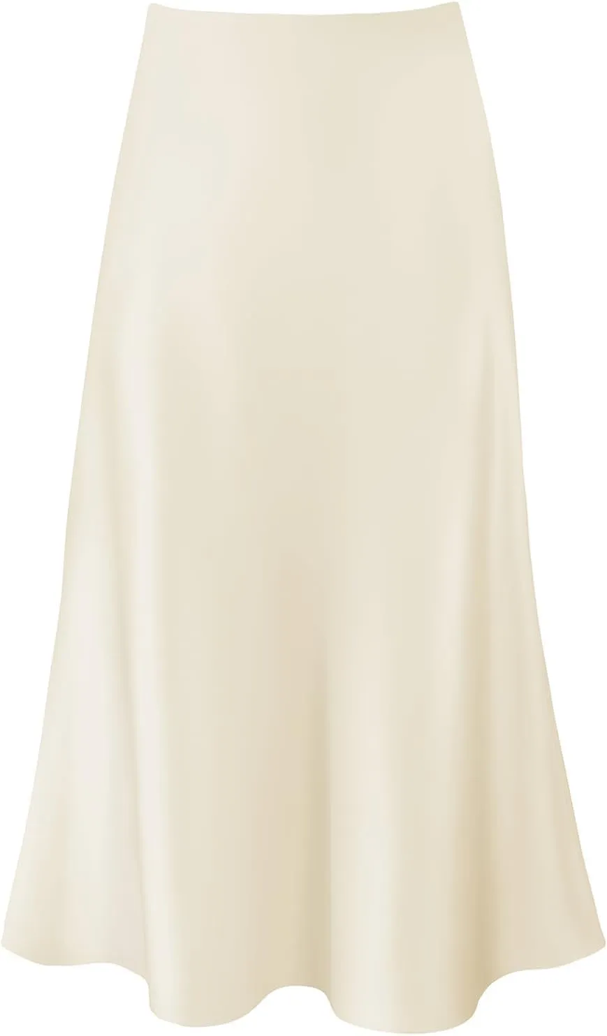 Komorebi Satin Skirt for Women High Waist Midi Skirt Elegant Silk Skirts Summer Casual Flared A Line Skirts