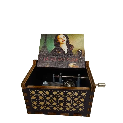 La Vie En Rose Wooden Handcrafted Vintage Music Box (Black)  🎶