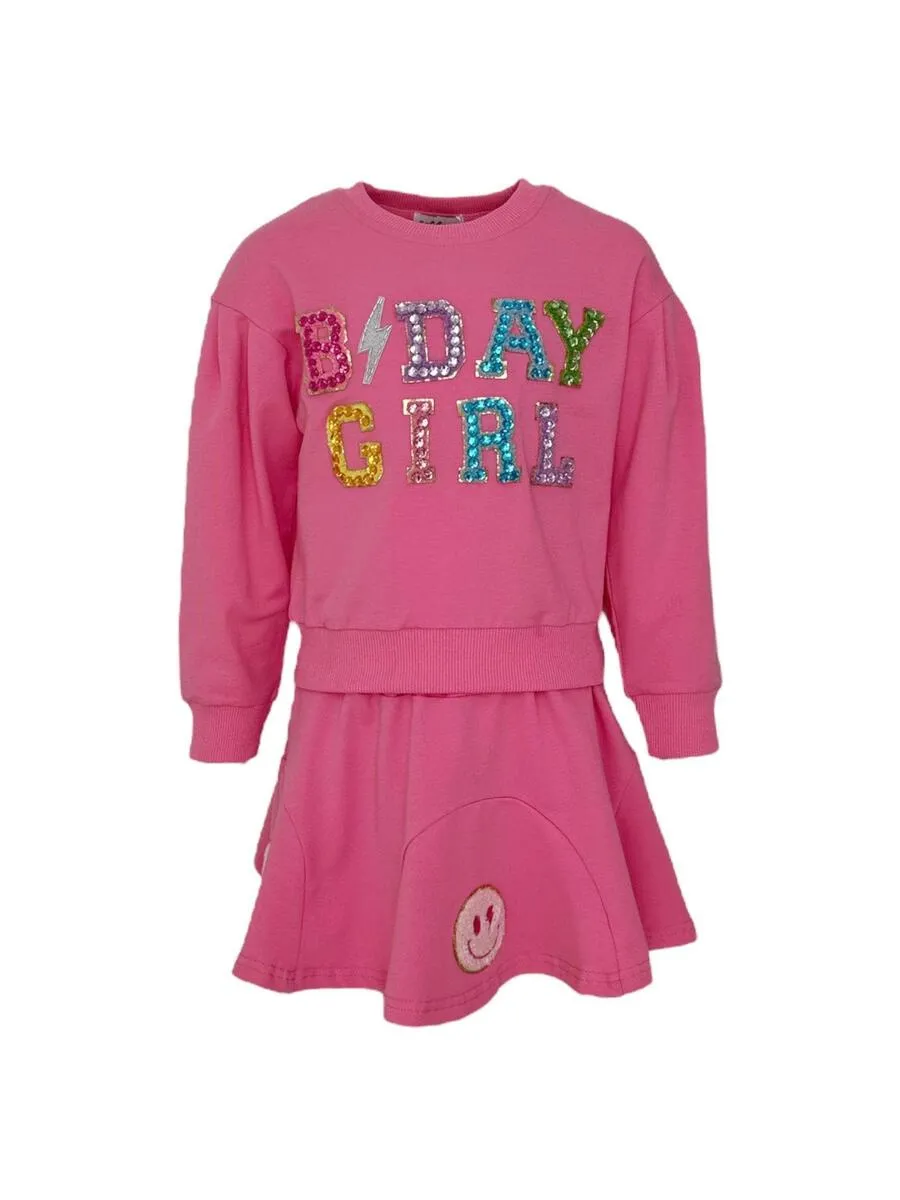 LOL Crystal Gem Birthday Girl Skirt Set in Pink