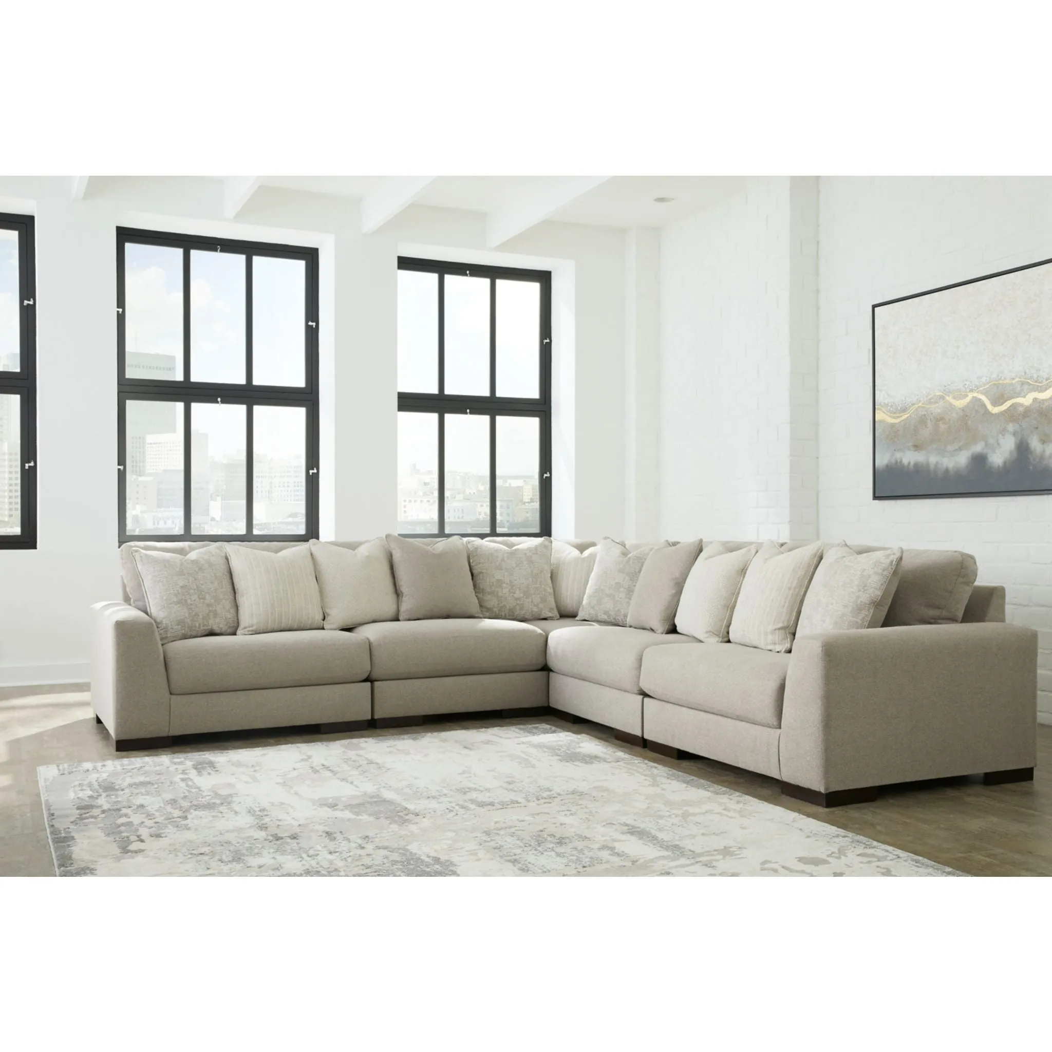 Lyndeboro-Exclusive 5 Piece Modular Sectional