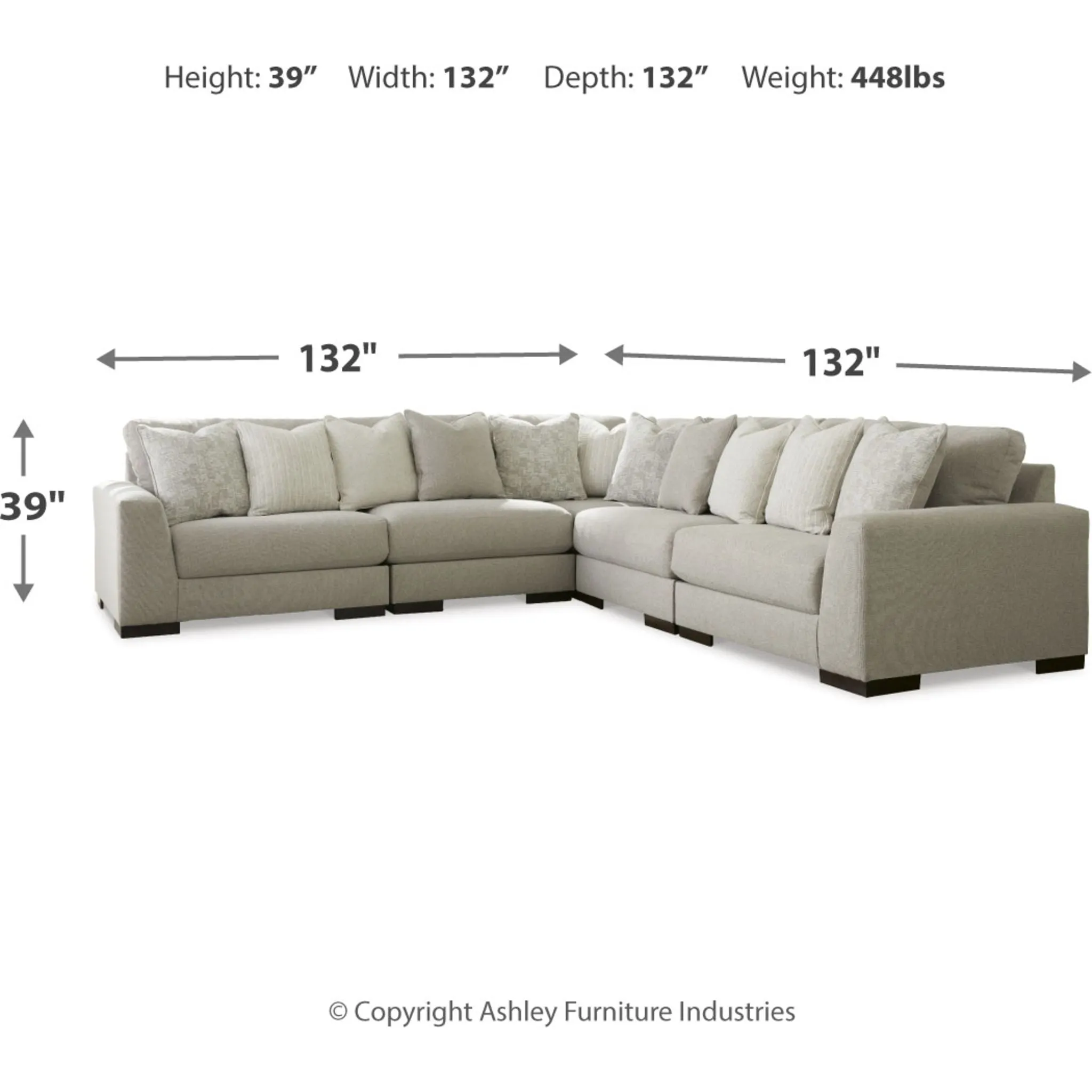 Lyndeboro-Exclusive 5 Piece Modular Sectional