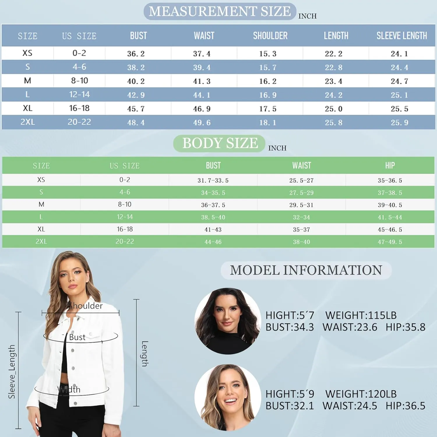 MISS MOLY Women's Denim Jackets Button Up Long Sleeve Basic Trendy Trucker Jackets