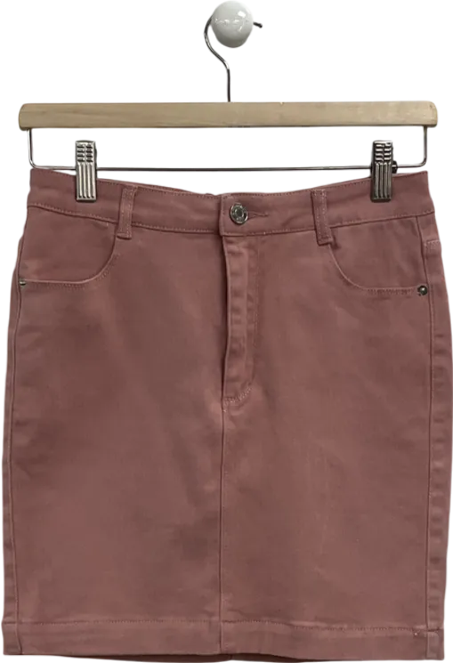 Missguided Pink Super Stretch Denim Skirt UK 10