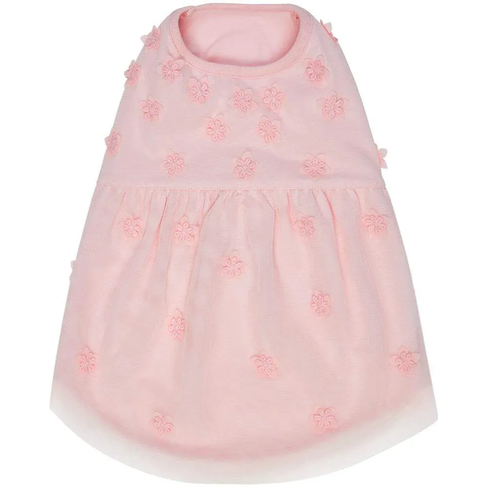 My Little Princess Dog Tulle Dress with Dainty Flower