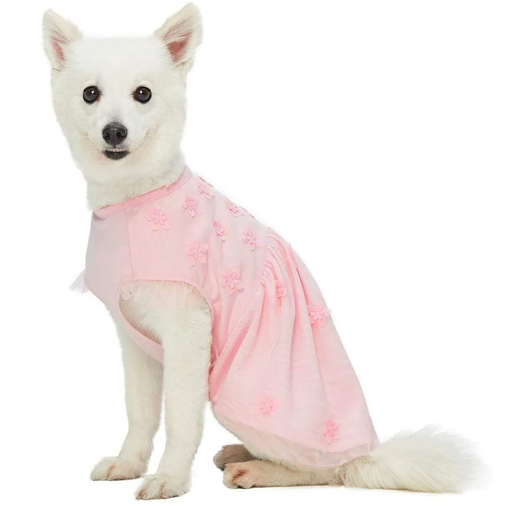 My Little Princess Dog Tulle Dress with Dainty Flower