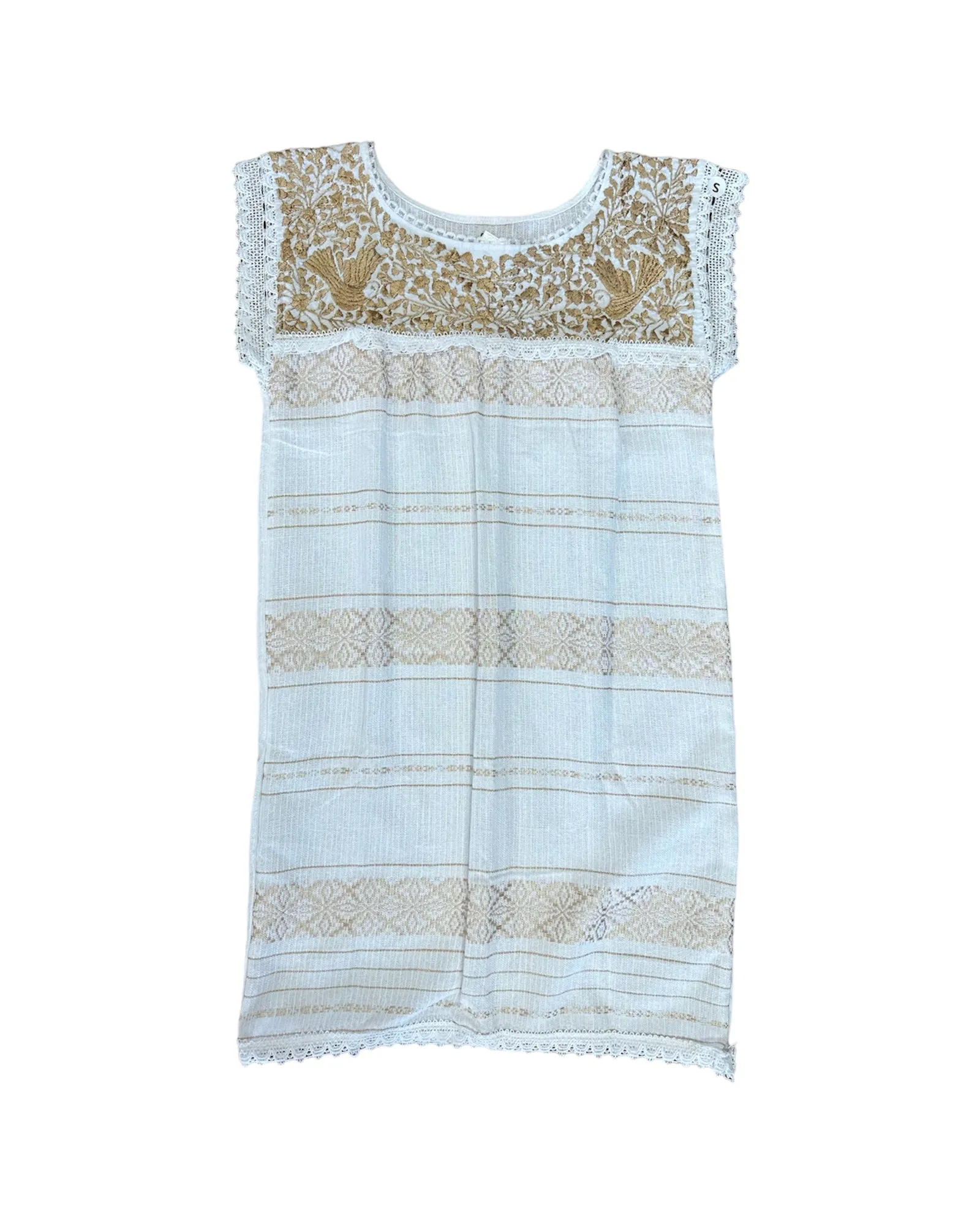 Oaxaca White Loomed Dress