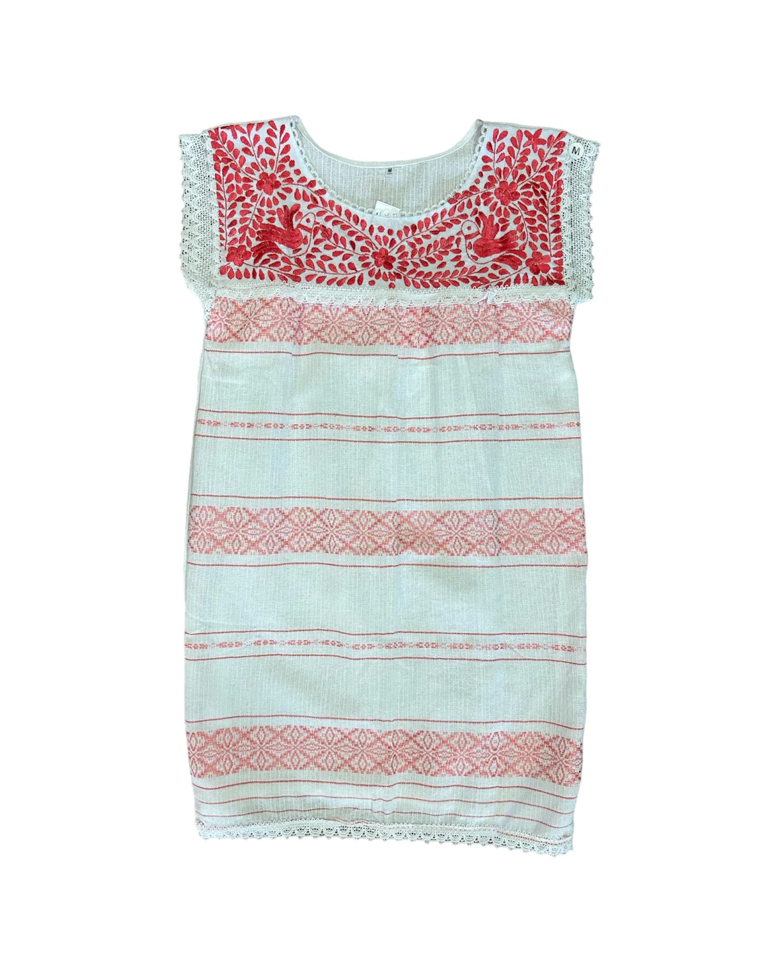 Oaxaca White Loomed Dress