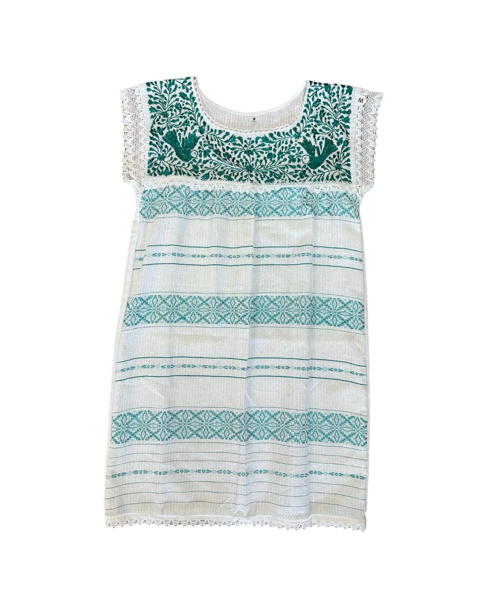 Oaxaca White Loomed Dress