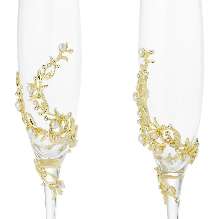 Ocean Pearl Celebration Champagne Flute Sets