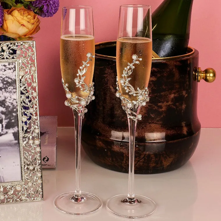 Ocean Pearl Celebration Champagne Flute Sets