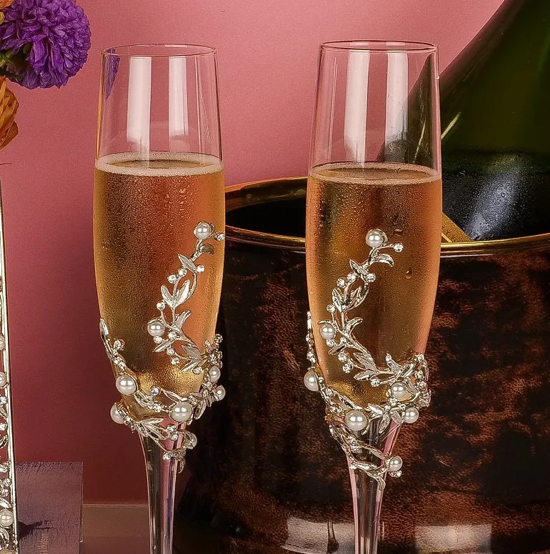 Ocean Pearl Celebration Champagne Flute Sets