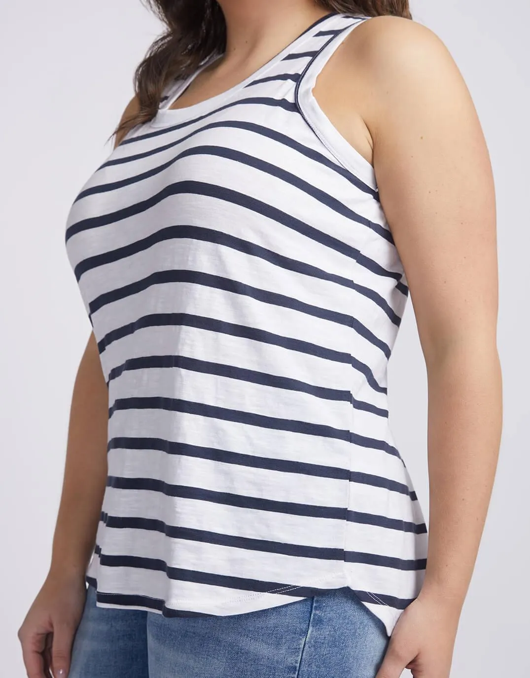 Original Tank - Navy/ White Stripe