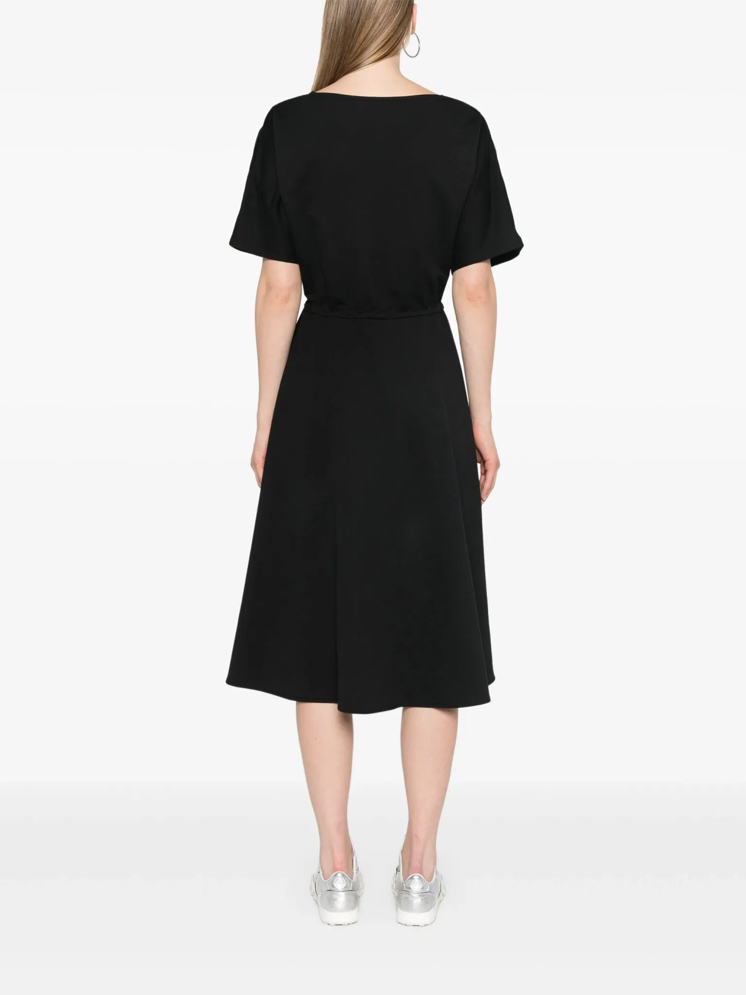 panelled A-line midi dress