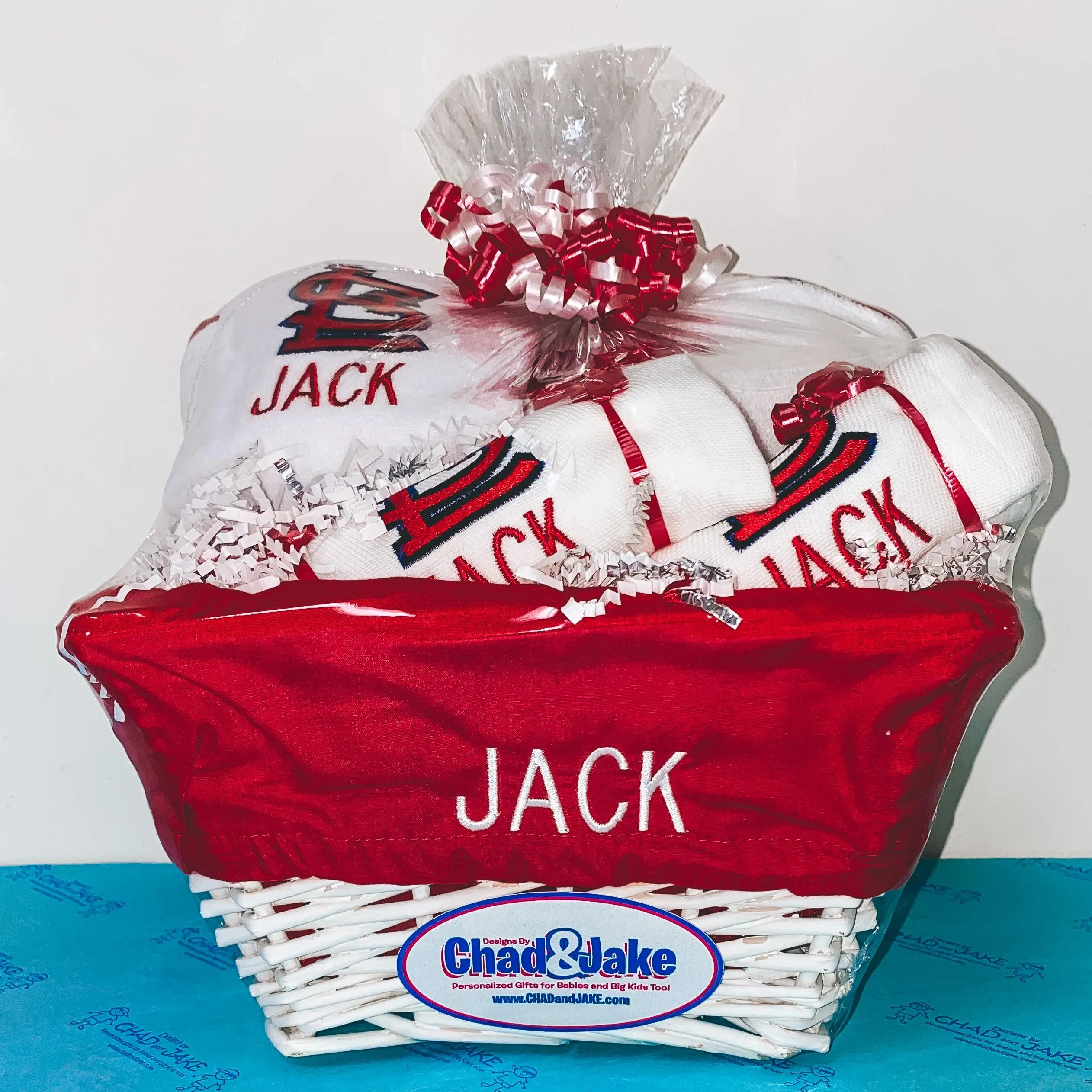 Personalized St. Louis Cardinals Medium Basket - 6 Items