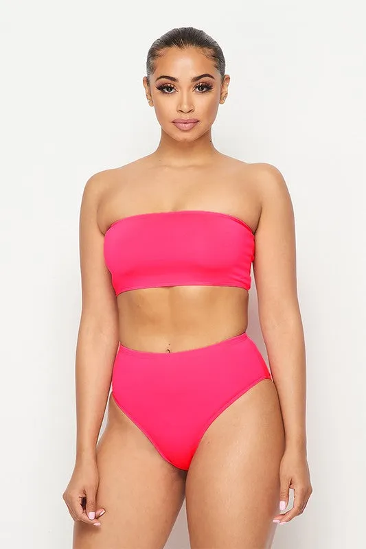 Pink Bandeau Set