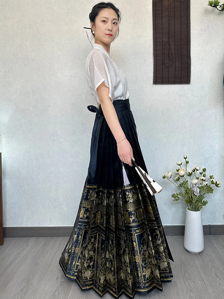 Shan Ping 扇屏 Folding Screen Ming Dynasty Mamian Skirt