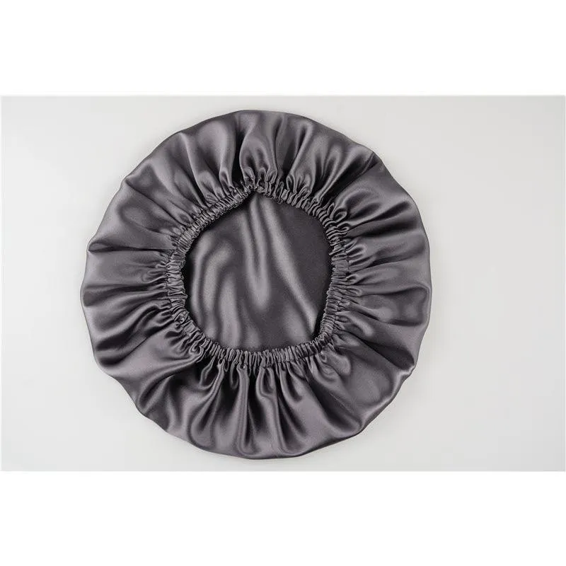 Silk Hair Bonnet - Double side no edge - Dark Grey