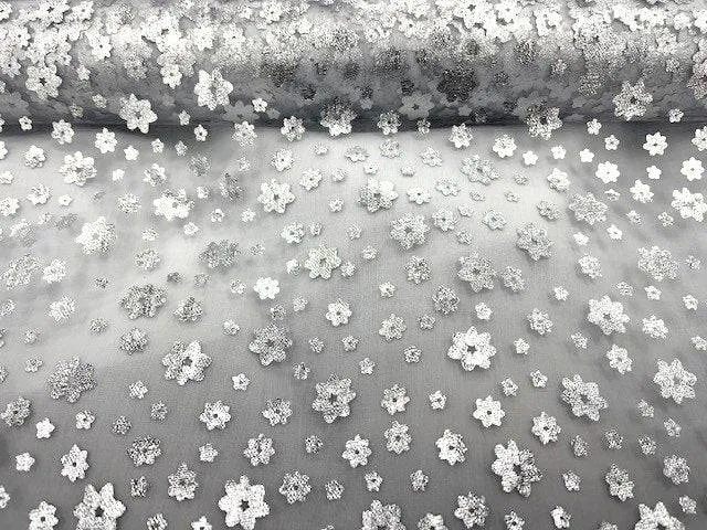 Small Floral - Foil Organza
