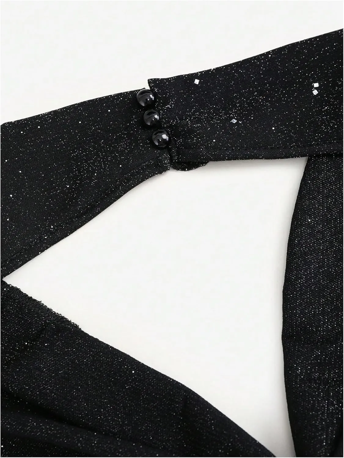 SOLY HUX Women's Halter Top Sparkly Sexy Backless Party Crop Tops Club Rave Festival Outfits Black