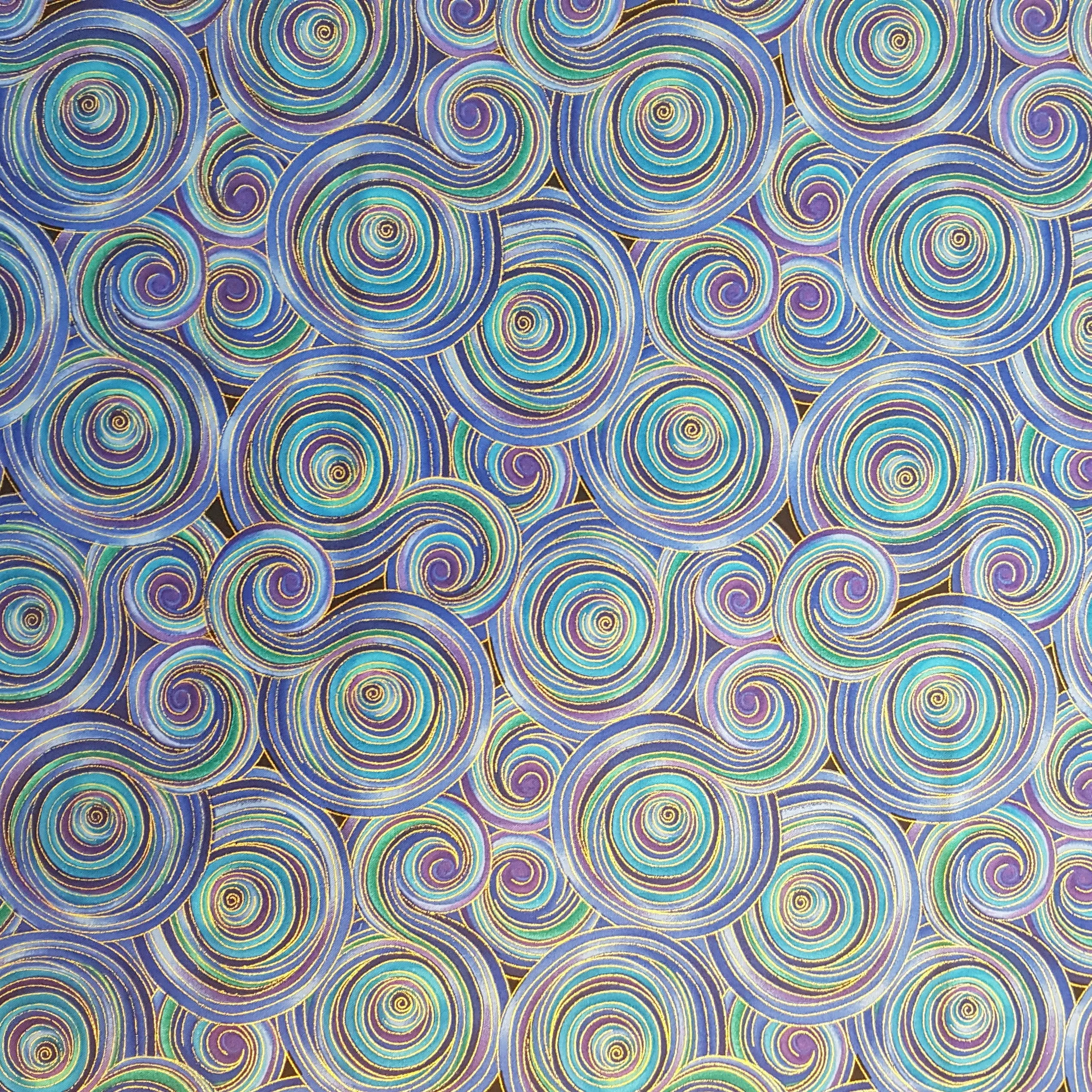 Timeless Treasures Multi Swirls Print Cotton Fabric