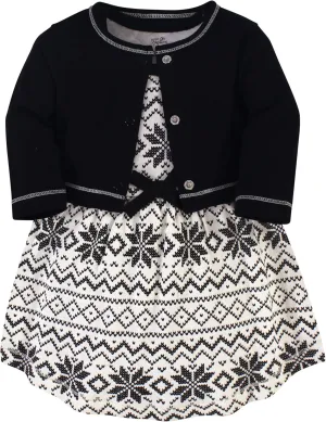 Touched by Nature Baby Girl Organic Cotton Dress and Cardigan