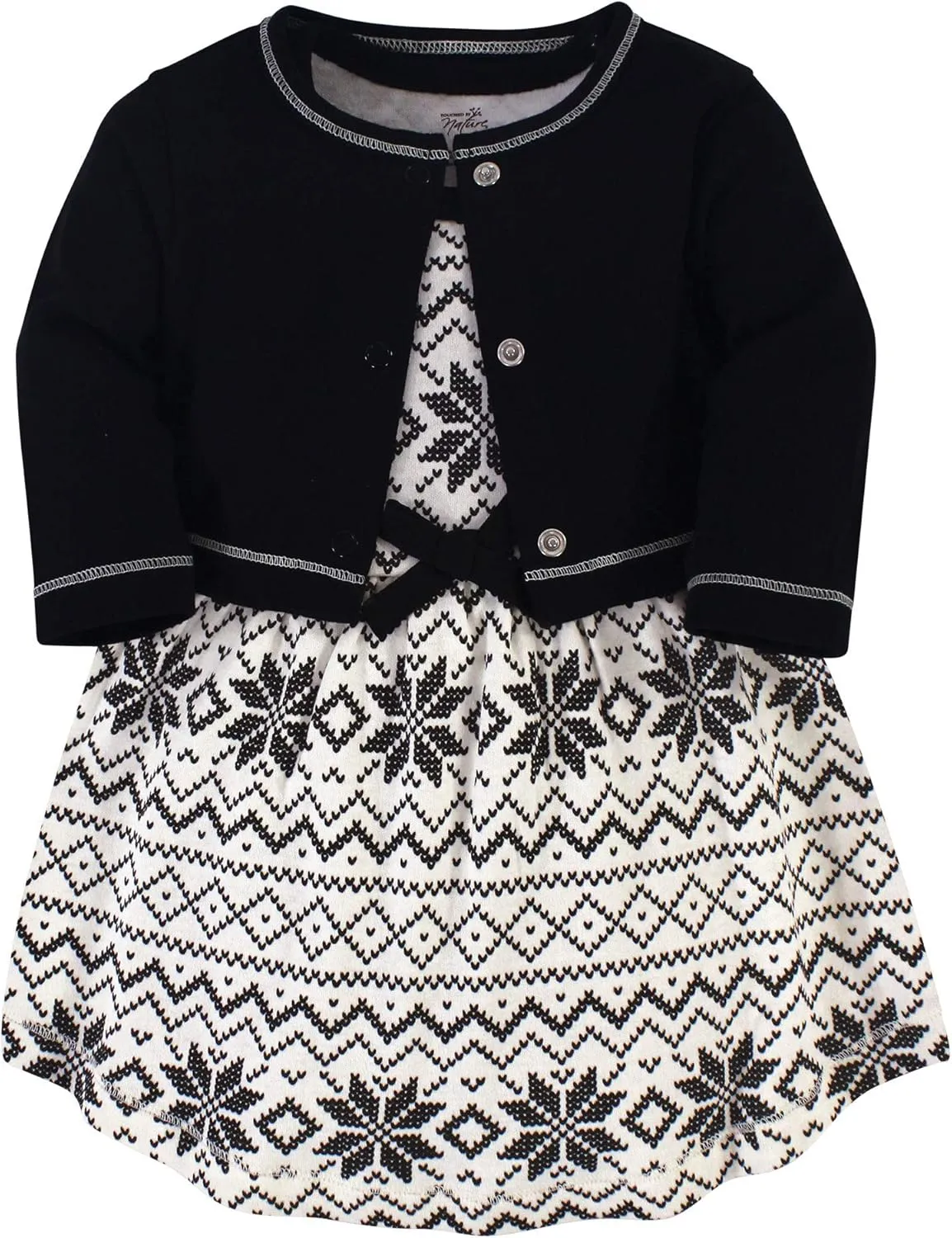 Touched by Nature Baby Girl Organic Cotton Dress and Cardigan