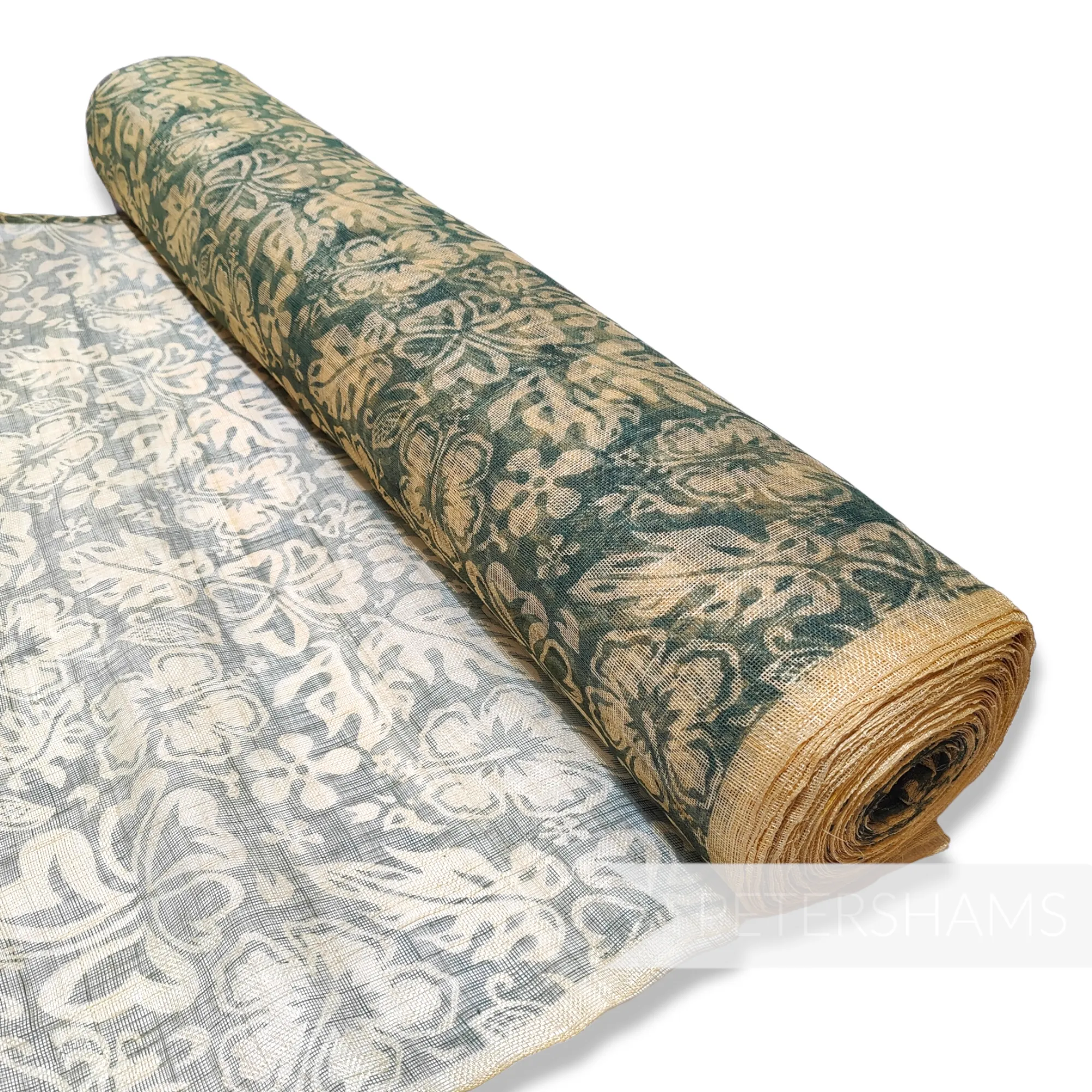 Tropical Hibiscus Print Sinamay Fabric - 1/2m